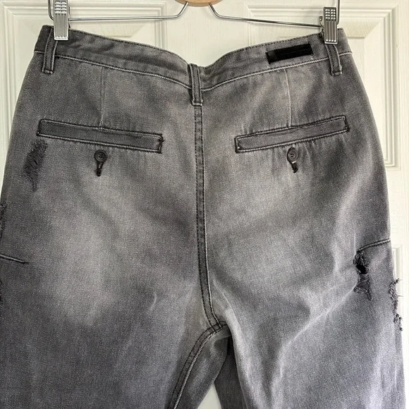 •One Teaspoon Distressed Gray Chino Denim Jeans - Picture 10 of 12